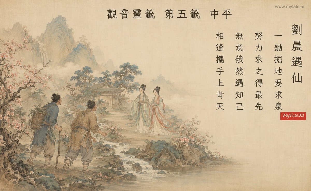 劉晨遇仙 典故插圖