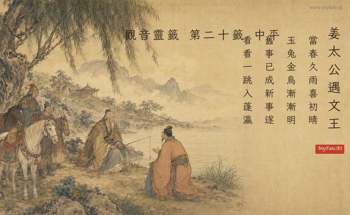 姜太公遇文王 典故插圖