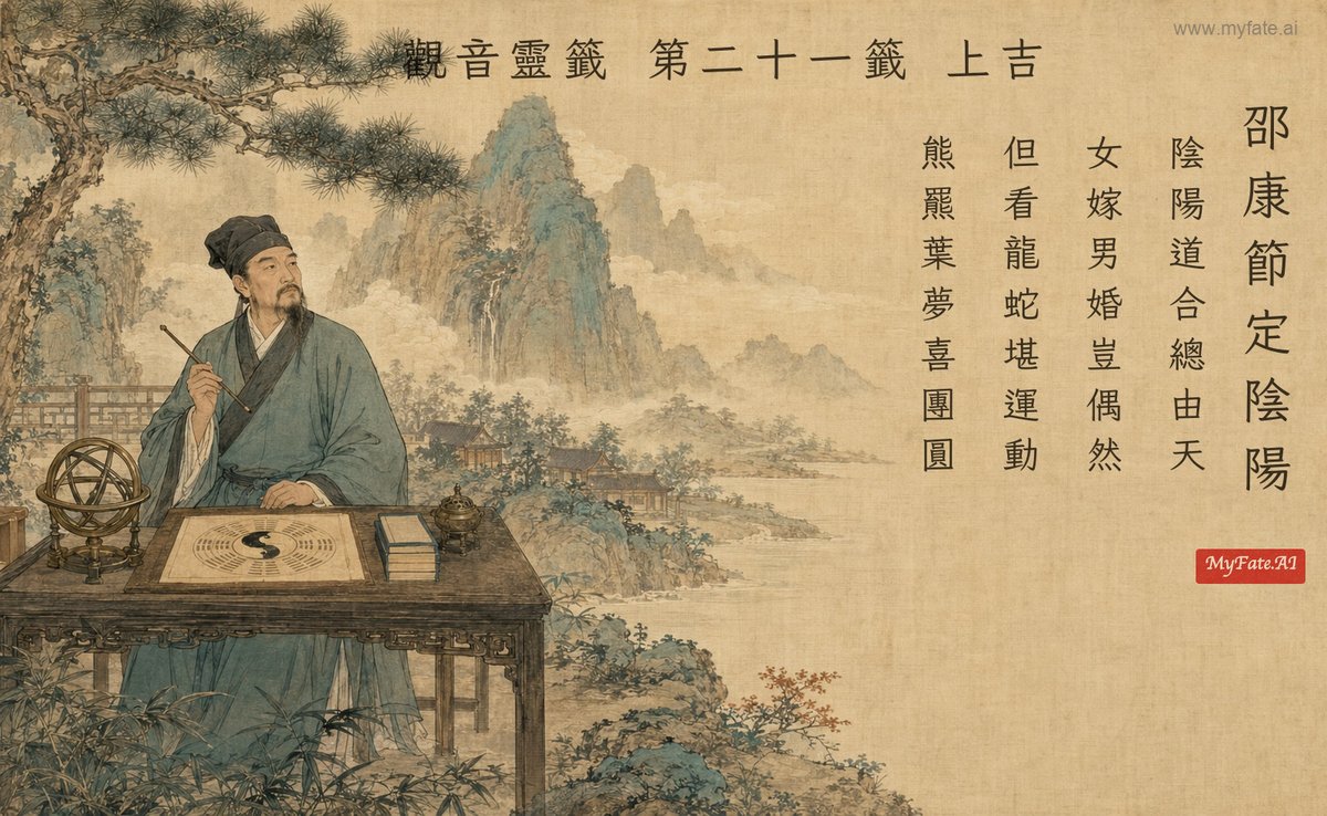 邵康節定陰陽 典故插圖