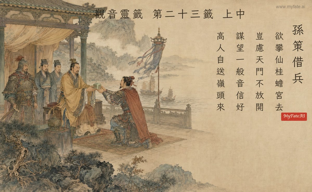 孫策借兵 典故插圖
