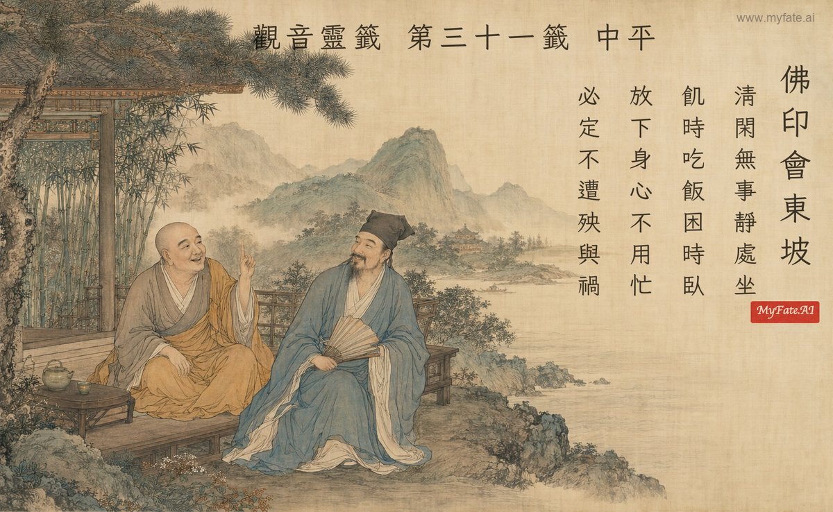 佛印會東坡 典故插圖