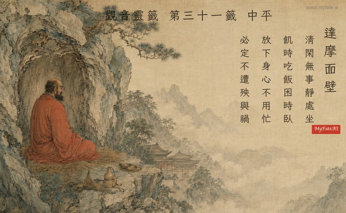 達摩面壁 典故插圖