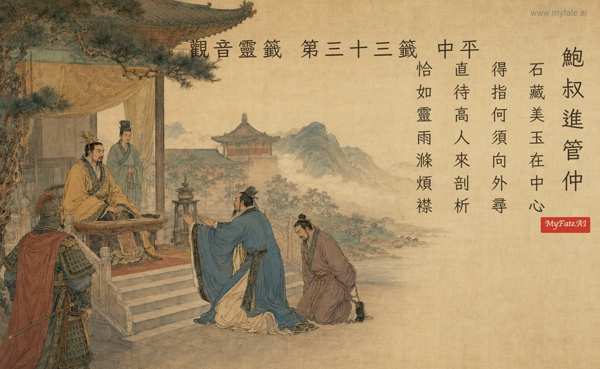 鮑叔進管仲 典故插圖