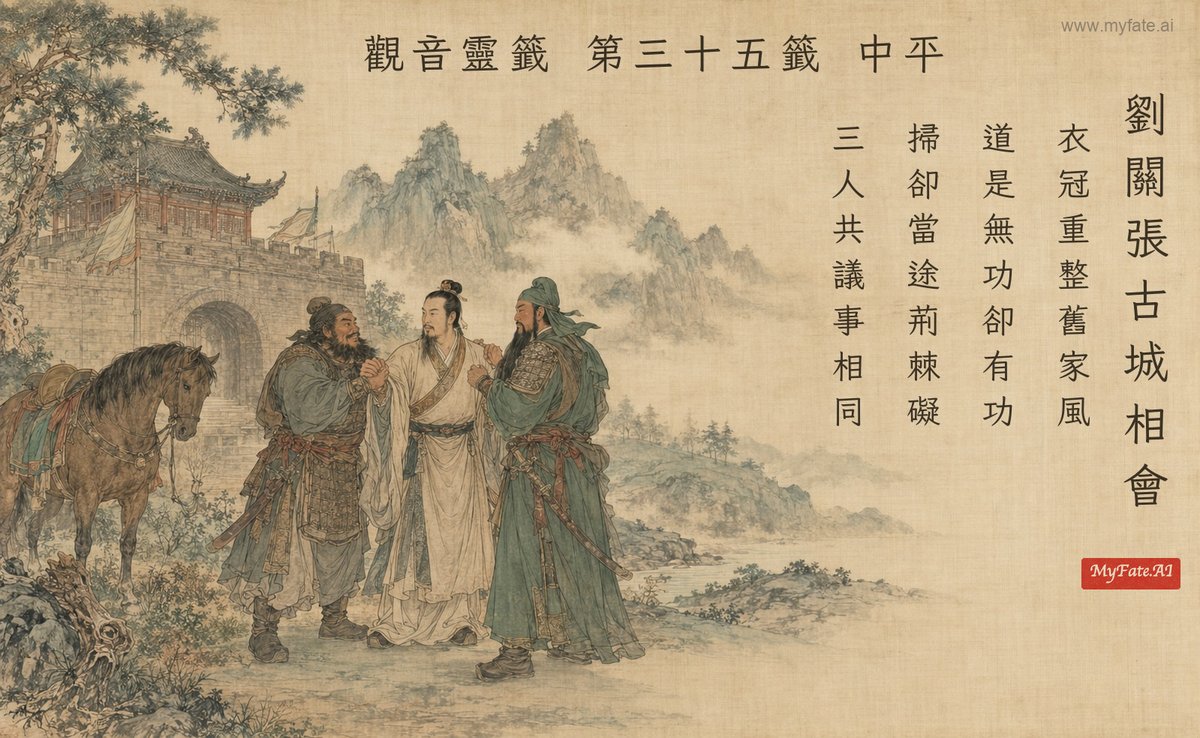 劉關張古城相會 典故插圖