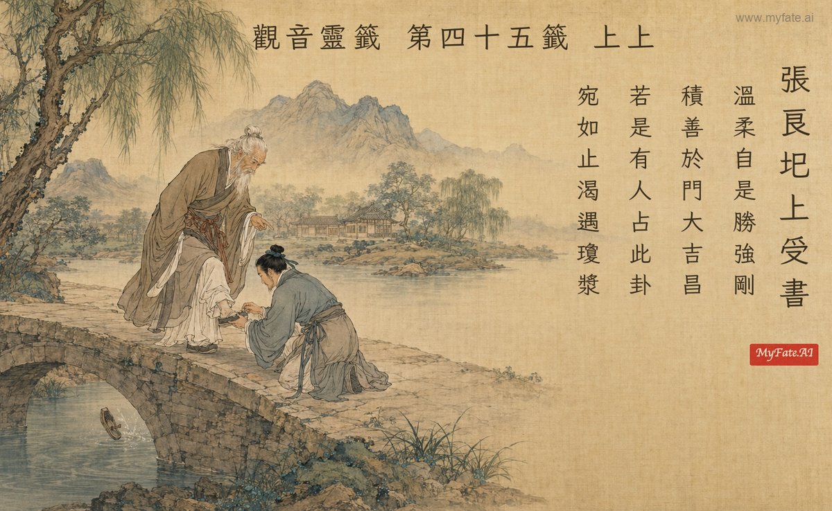張良圯上受書 典故插圖