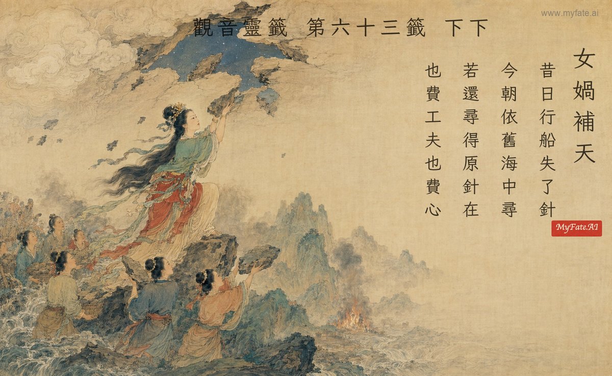 女媧補天 典故插圖