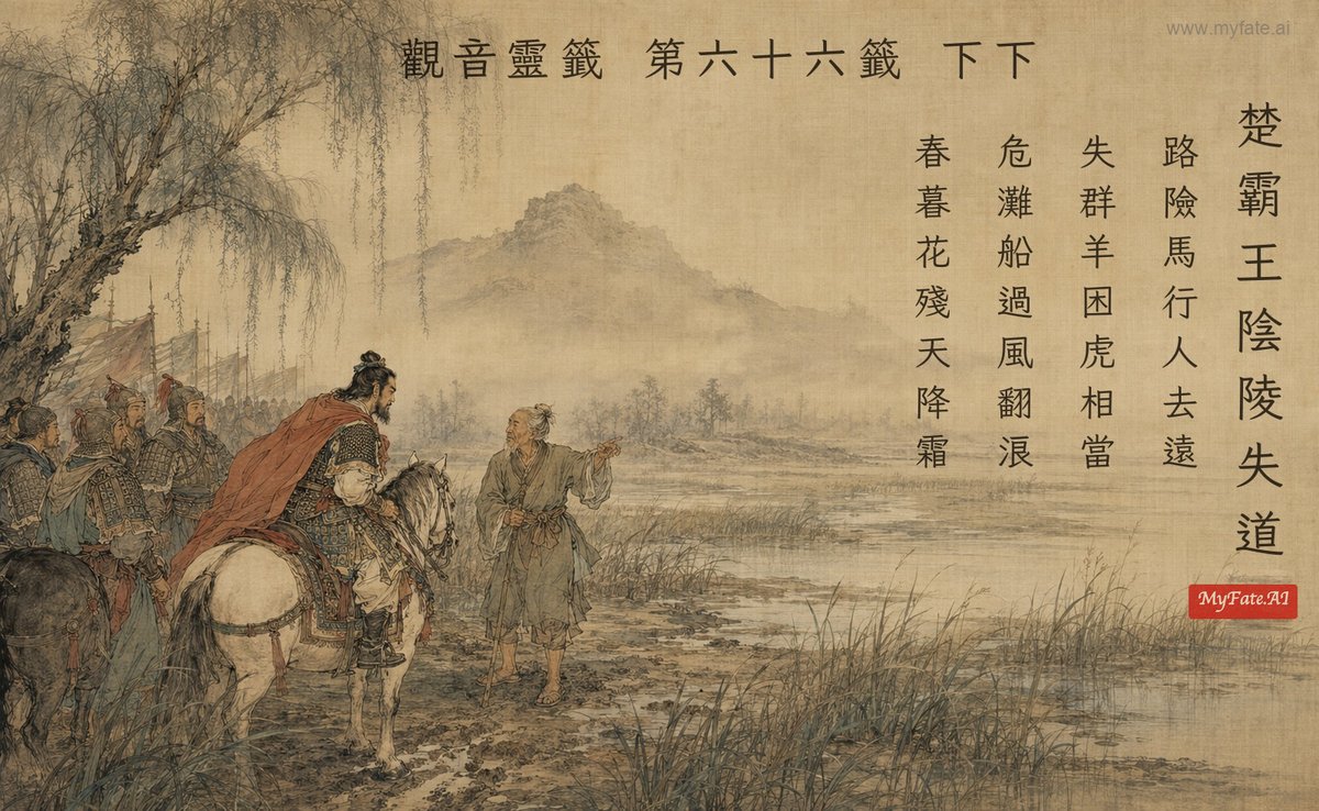 楚霸王陰陵失道 典故插圖