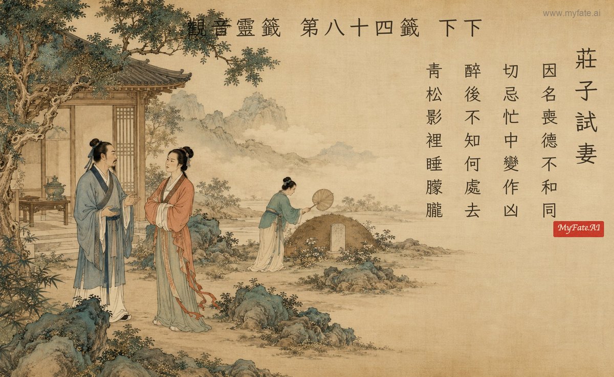 莊子試妻 典故插圖