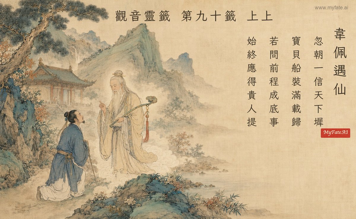 韋佩遇仙 典故插圖