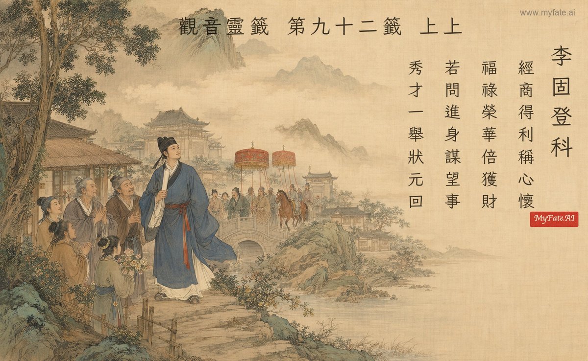 李固登科 典故插圖