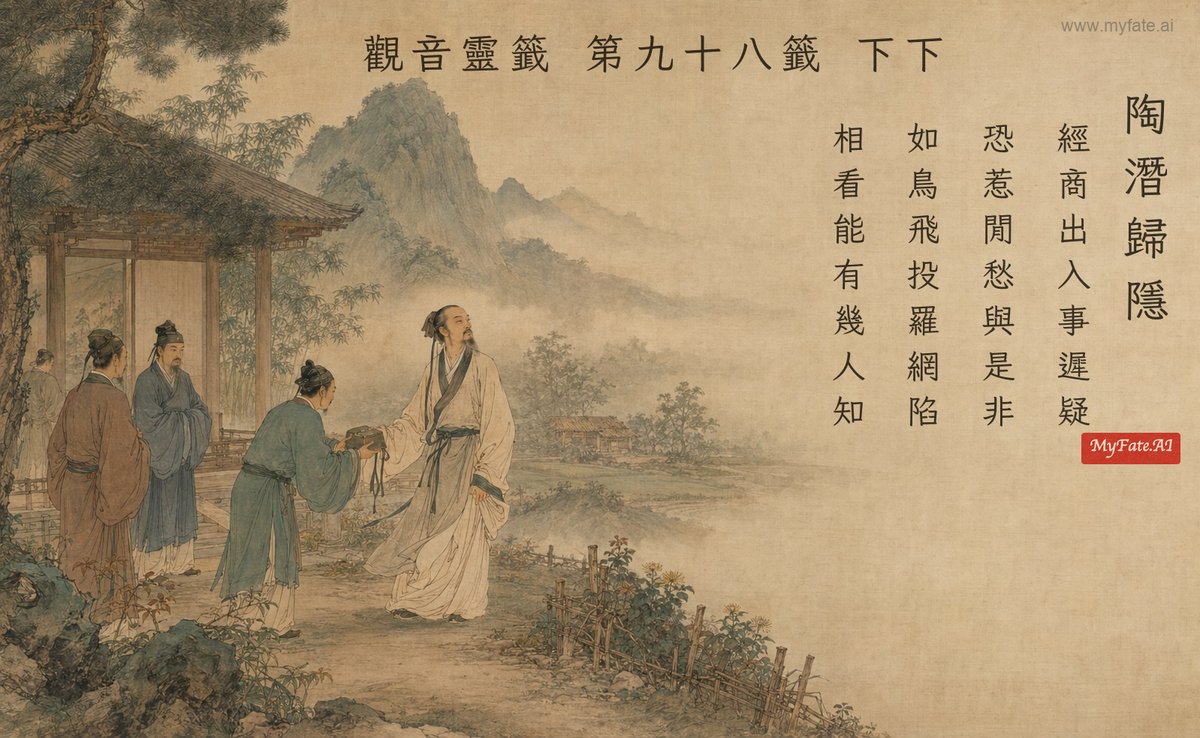 陶潛歸隱 典故插圖