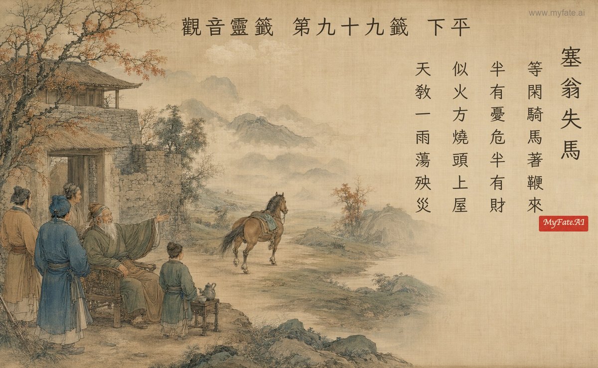 塞翁失馬 典故插圖