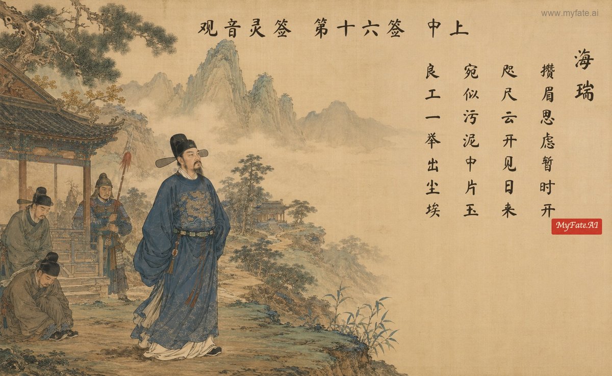 Hai Rui — illustration with Chinese inscription