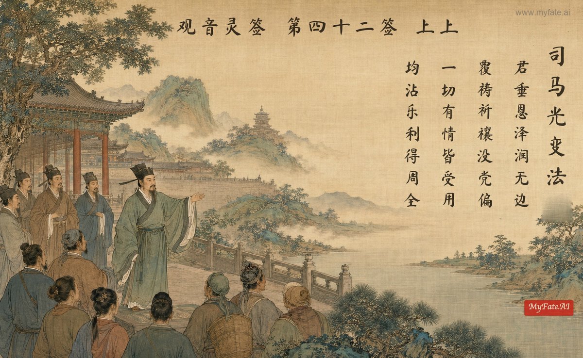 Sima Guang’s Reforms — illustration with Chinese inscription