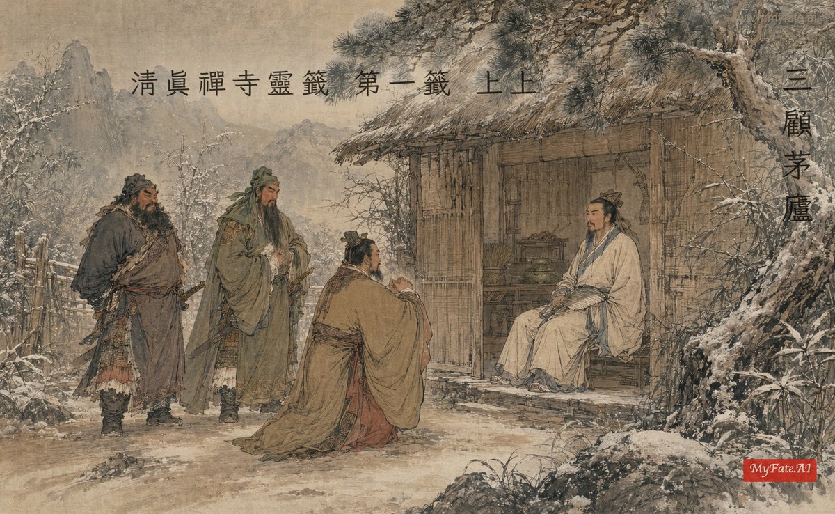 三顧茅廬 典故插圖