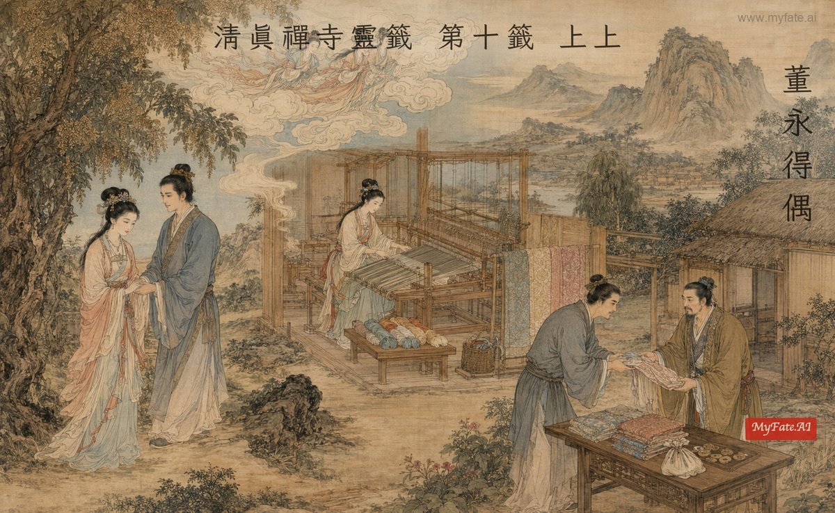 董永得偶 典故插圖