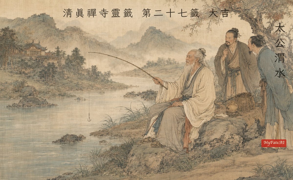 太公渭水 典故插圖