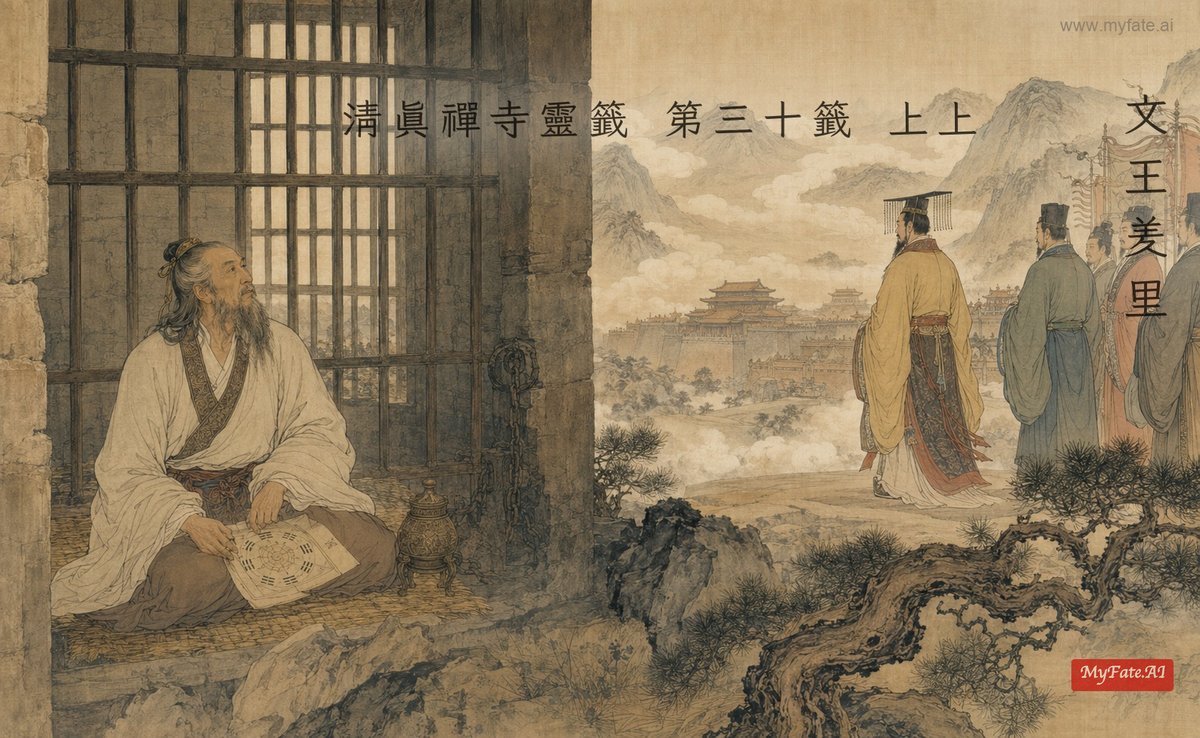 文王羑里 典故插圖