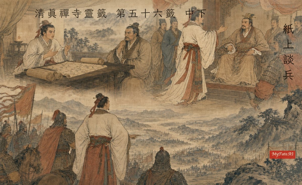 紙上談兵 典故插圖