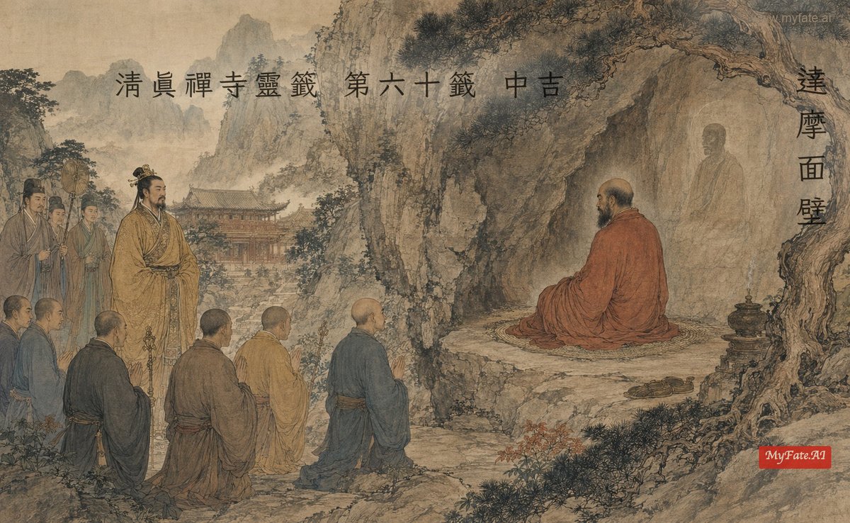 達摩面壁 典故插圖