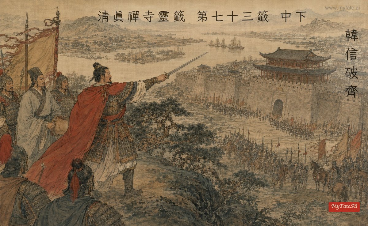 韓信破齊 典故插圖
