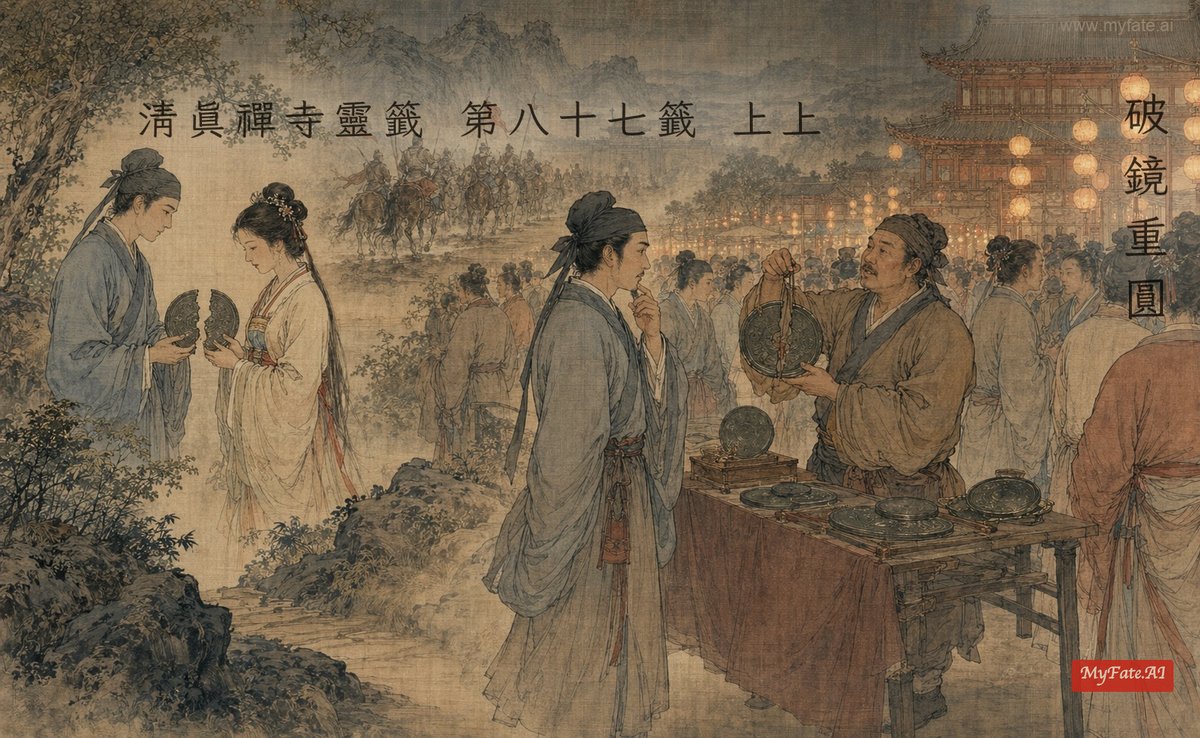 破鏡重圓 典故插圖