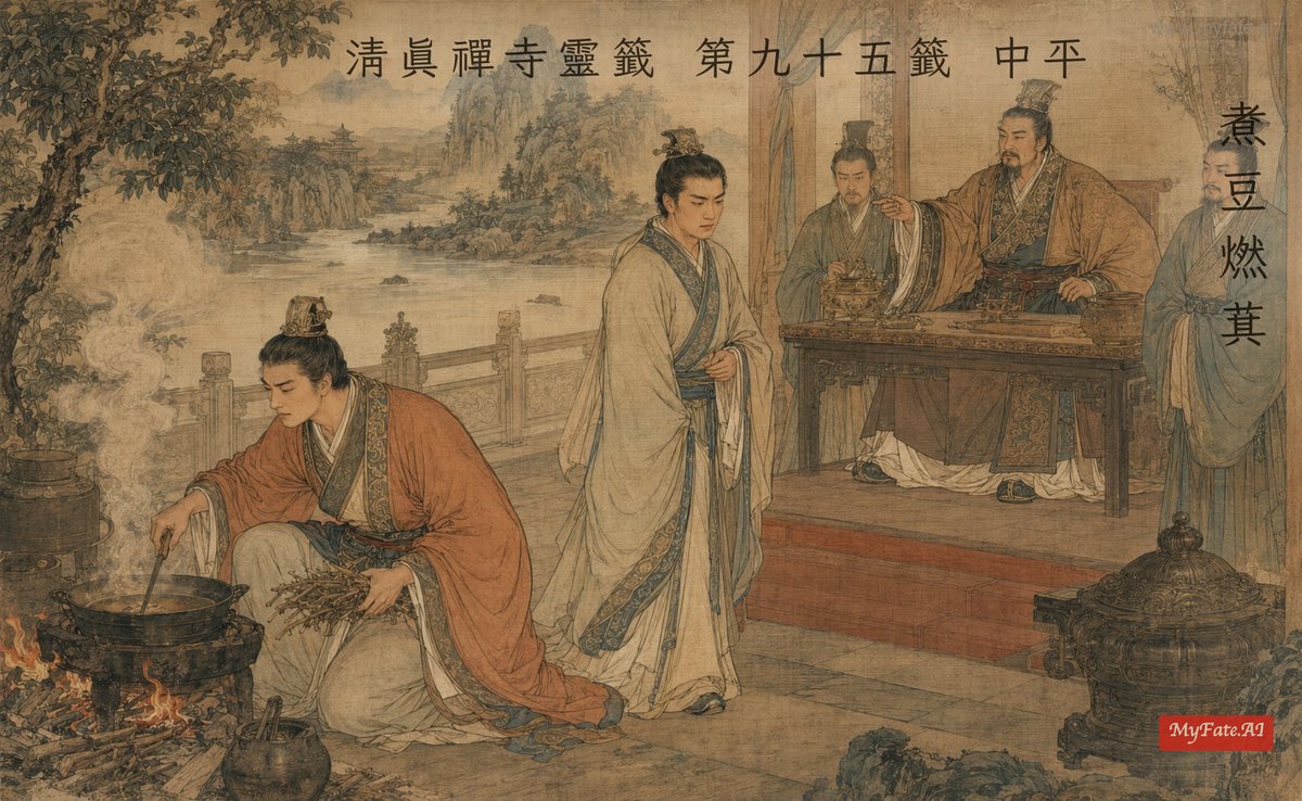 煮豆燃萁 典故插圖