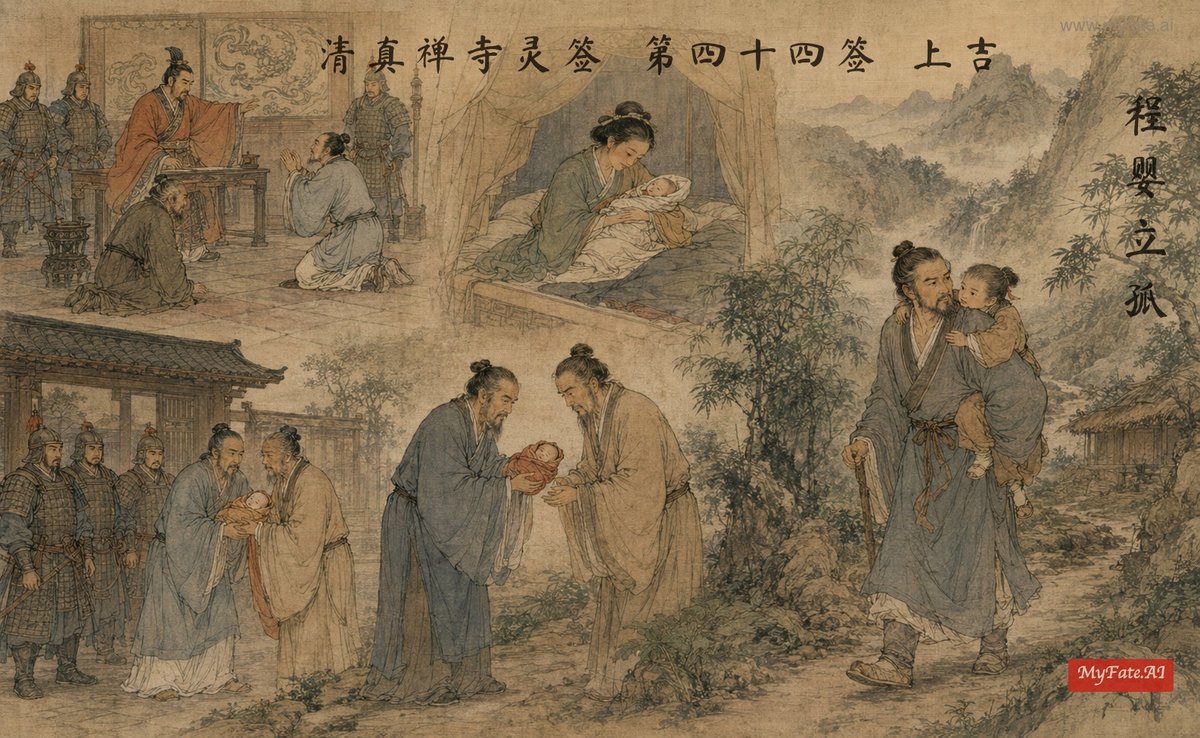 程婴立孤 典故插图